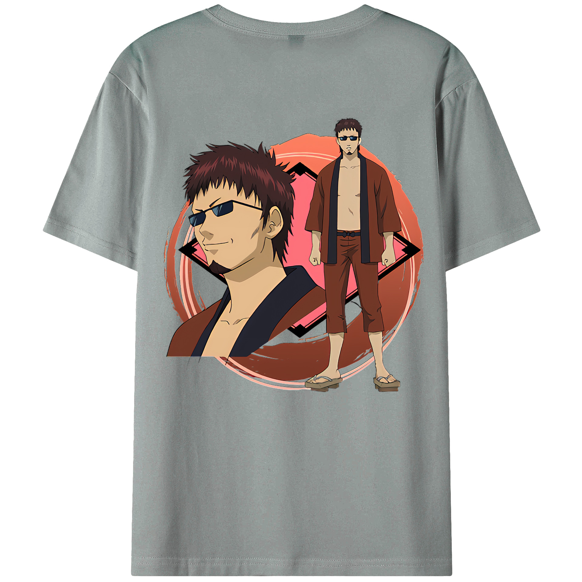 （画像用） ぎんたま 坂田銀時（さかたぎんとき） 神楽 志村新八（しむら しんぱち） GINTAMA Sakata Gintoki Kagura Shimura Shinpachi 綿100％ メンズ半袖Tシャツ（バックプリント） 通気性